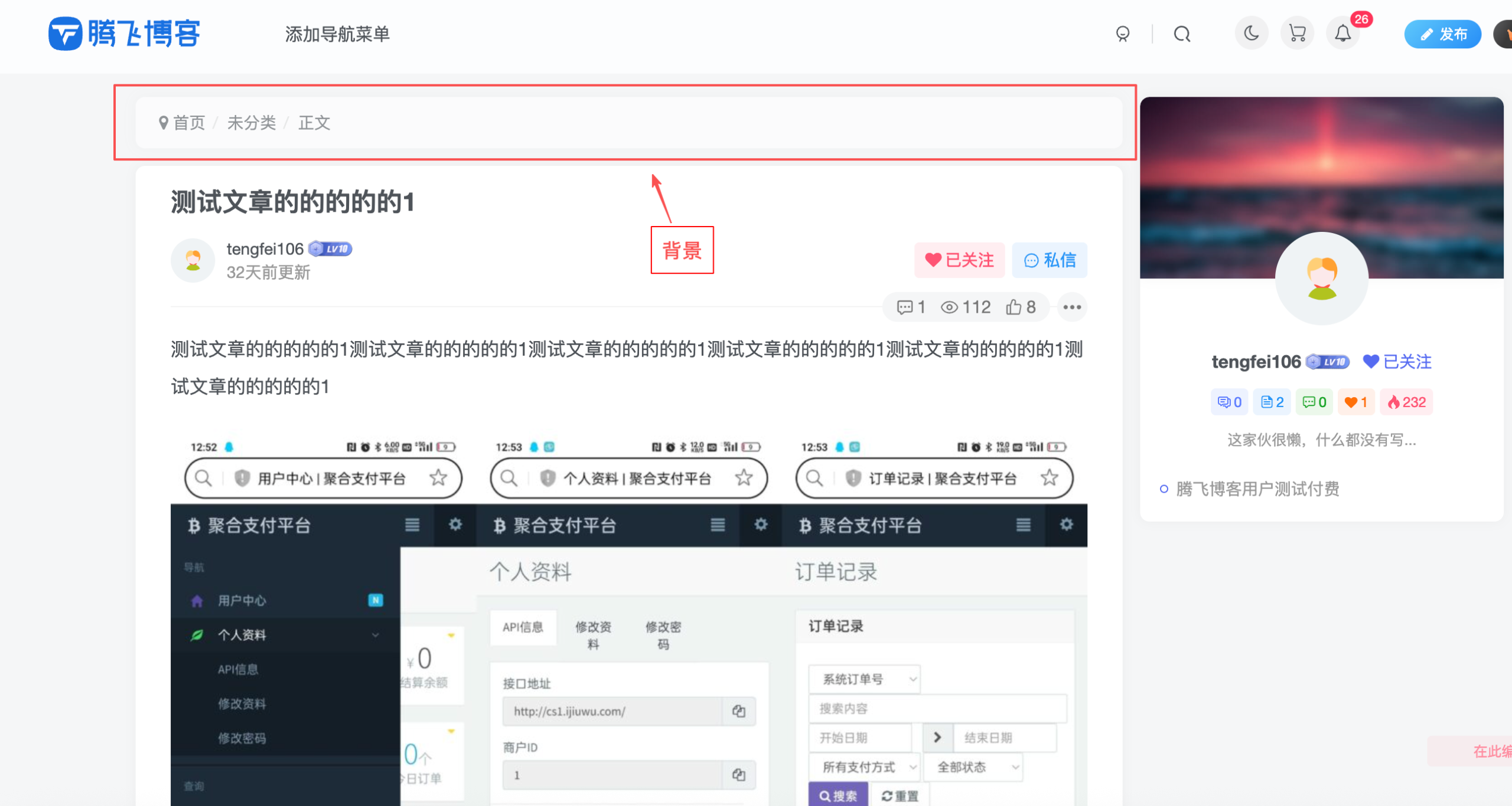 子比主题 – 内容面包屑背景（正文改成标题）-识趣者资源