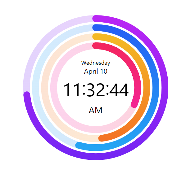 子比主题美化 – 圆环进程时钟-识趣者资源