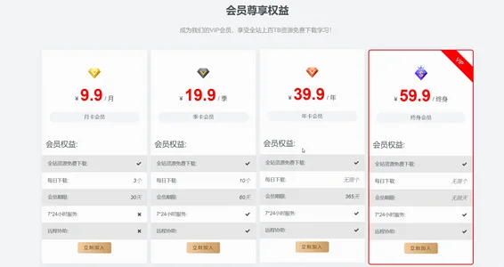图片[1]-子比主题 – 首页VIP购买小工具（第一版）-识趣者资源