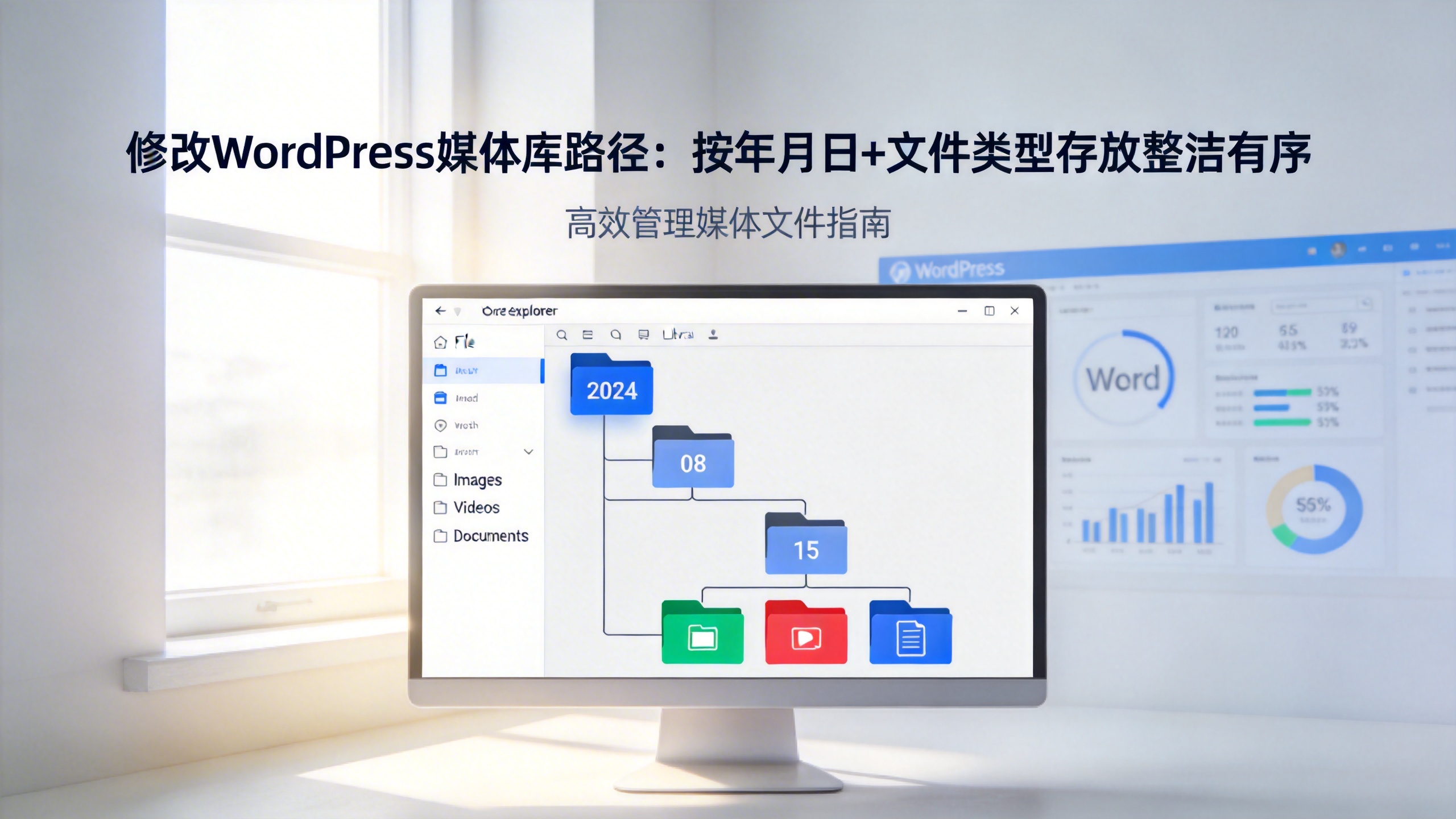 修改WordPress媒体库路径：按年月日+文件类型存放整洁有序-识趣者资源
